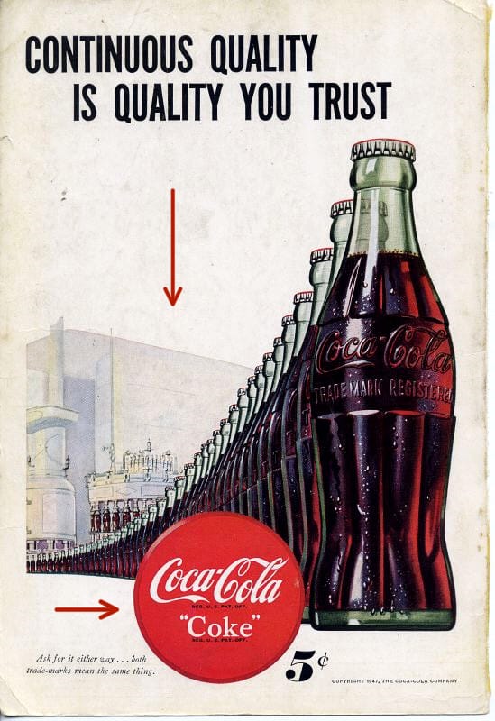 color and contrast coke ad