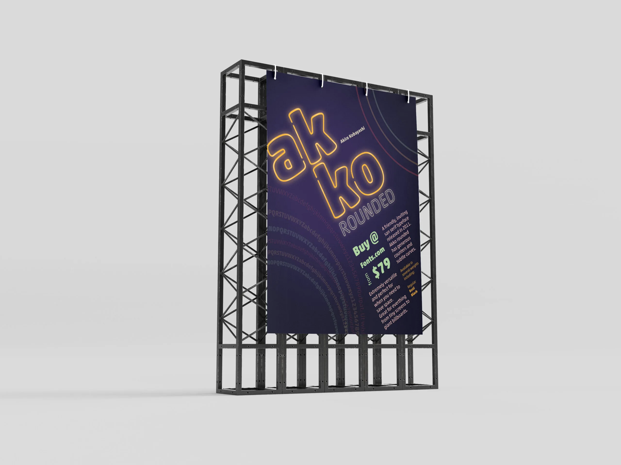 Akko Rounded Typeface Poster